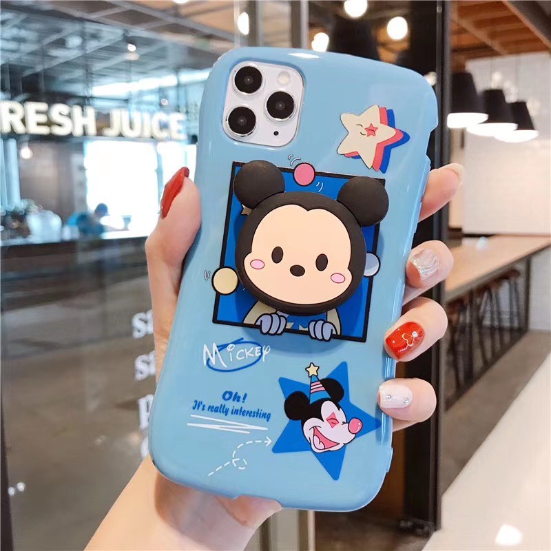 Ốp iPhone Mickey kèm popsocket iPhone 7 8 7 Plus 8 Plus X Xs Xr XsMax iPhone 11 11 Pro 11 Promax