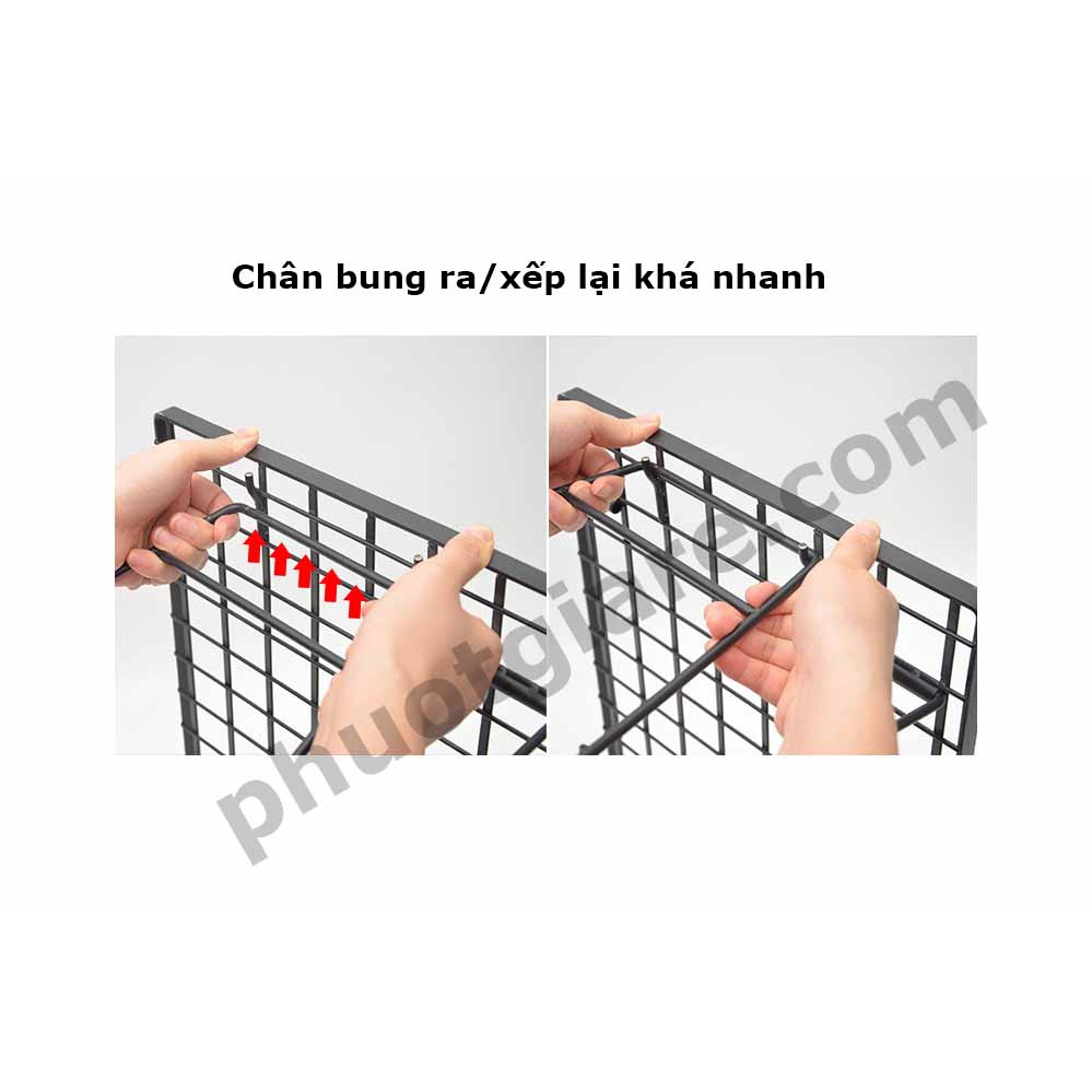Bàn sắt nướng xếp gọn cắm trại du lịch dã ngoại