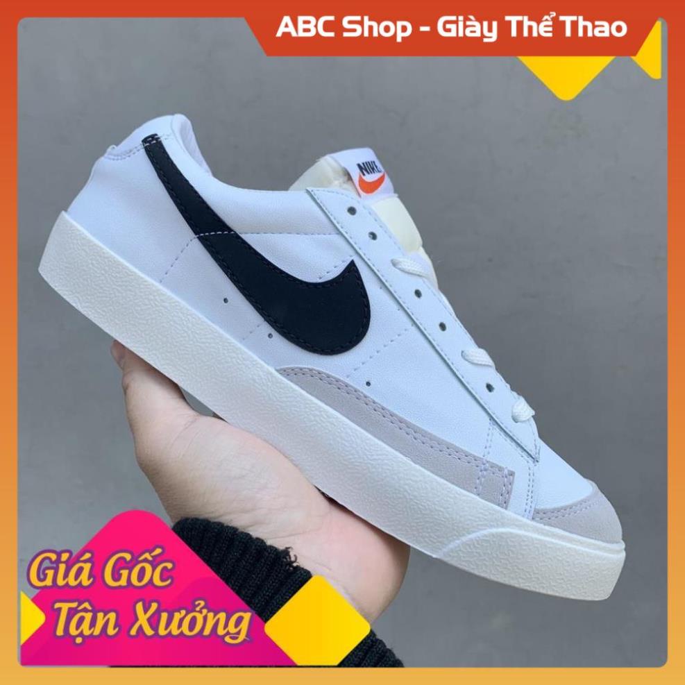 Giày thể thao sneaker Blazer Mid 77 Vintage trắng vạch đen cổ thấp, Giầy học sinh hot trend