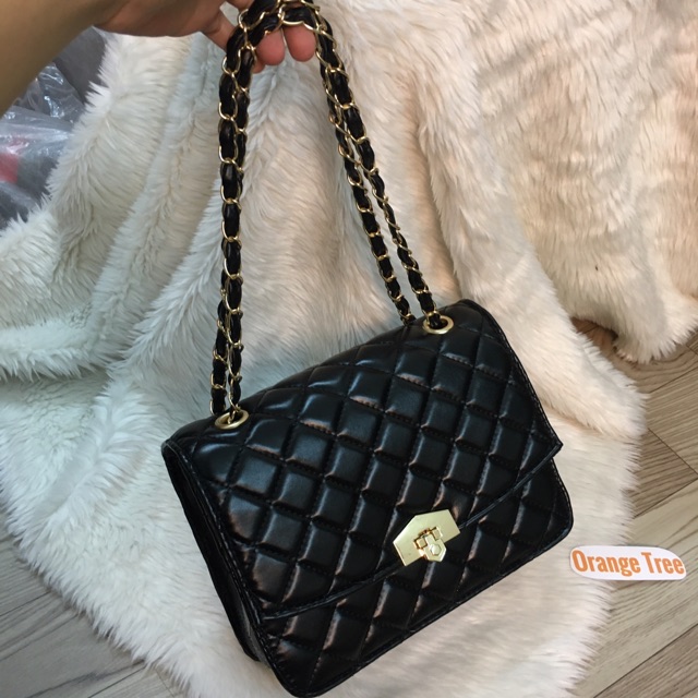 [FREESHIP 50K] Túi Đeo Chéo Túi Đeo Vai Nữ Trần Trám Vuông Khoá Gập Cao Cấp Ảnh Thật | BigBuy360 - bigbuy360.vn