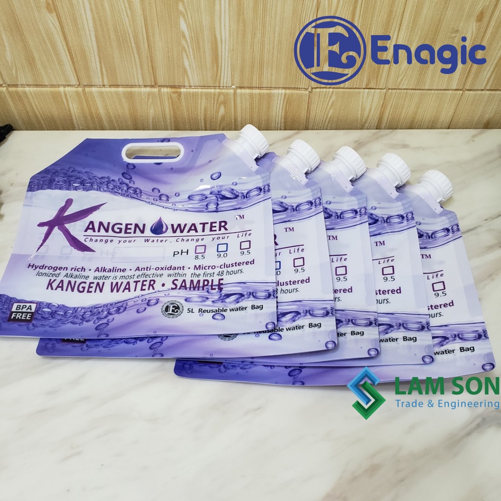 Túi đựng nước 5L Kangen-Enagic Chuyên dụng đựng nước ion kiềm pH 8.5-9.5