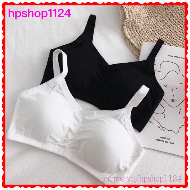 Áo bra Thái cotton 050 - Áo lá học sinh 3 dây có đệm ngực