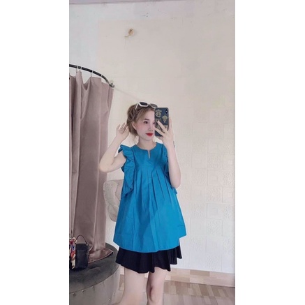 Áo bà bầu mùa hè chất đũi siêu mát thiết kế cao cấp đẹp giá rẻ cánh tiên AB85