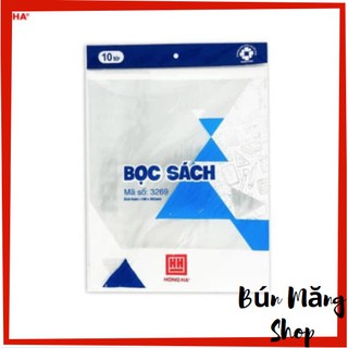 Bọc sách Tiếng Anh khổ to, sách cải cách lớp 1 - lớp 6 từ năm 2020, bọc nilon Hồng Hà 3269 (KT: 190x265mm) tập 10 chiếc
