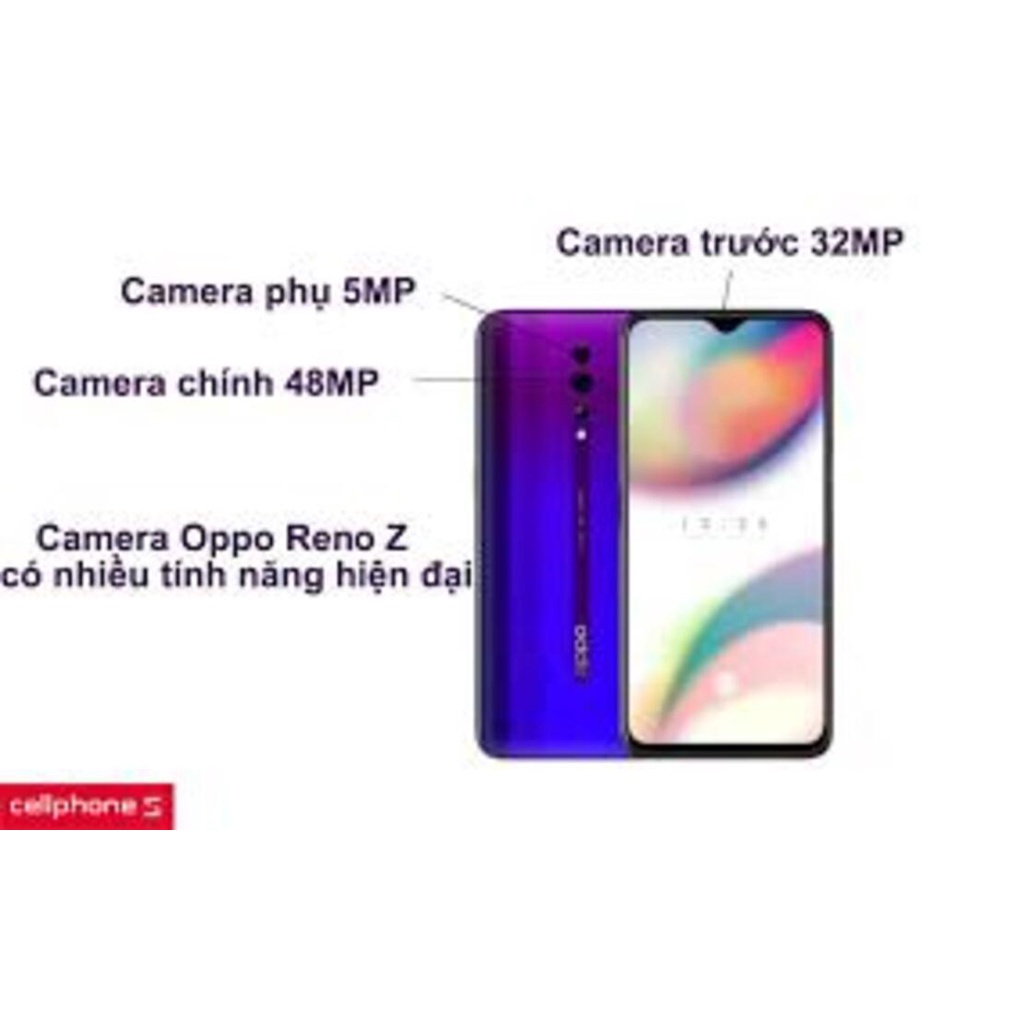 điện thoại Oppo RenoZ ram 8/512G 2sim Chính Hãng, màn hình 6.5inch, Camera sau:48 MP &amp;8 MP, 2 MP, 2 MP - TN 05