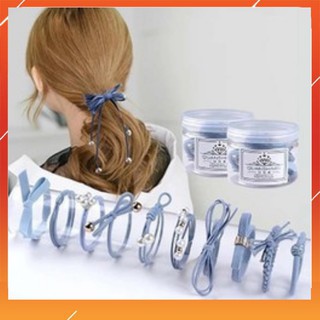 [HOT] Dây buộc tóc 1 hộp 12 kiểu Hàn Quốc🔥Dây buộc tóc cho bé, cho tuổi teen và cho tất cả các chị em🔥A55