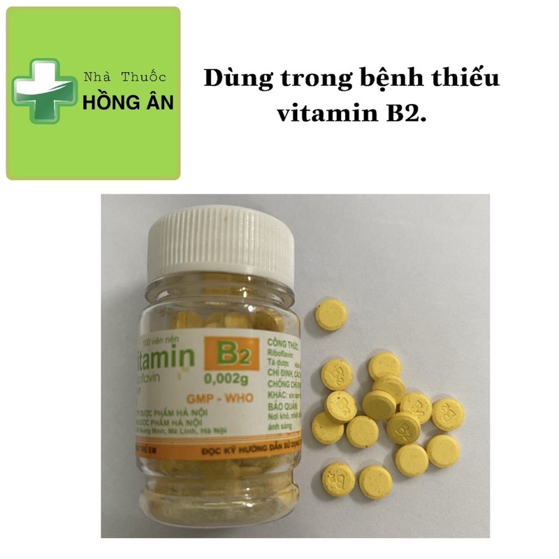 VITAMIN B2 ❤️ Dùng trong bệnh thiếu vitamin B2. - Rối loạn hấp thu, rối loạn thị giác, trẻ em chậm lớn, thiếu máu. | Thế Giới Skin Care