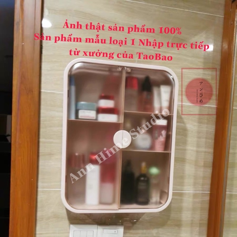Kệ Tủ Đựng Mỹ Phẩm & Đồ Trang Điểm Treo Tường Trong Nhà Tắm Cao Cấp Kiểu Vintage AnnHime TMP02