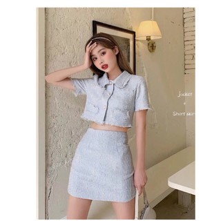 245k set áo crop và chân váy