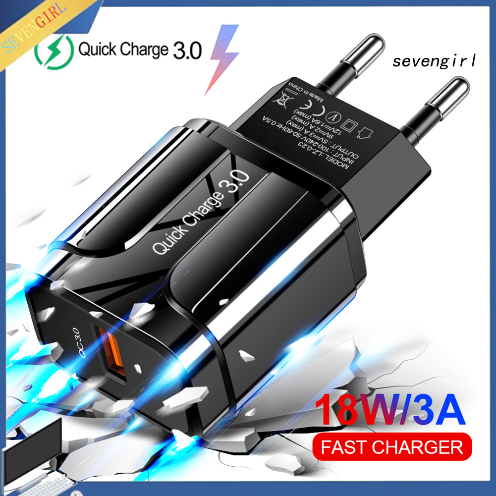 Bộ Sạc Nhanh Sev-V 18w Qc3.0 Usb Cho Iphone Huawei