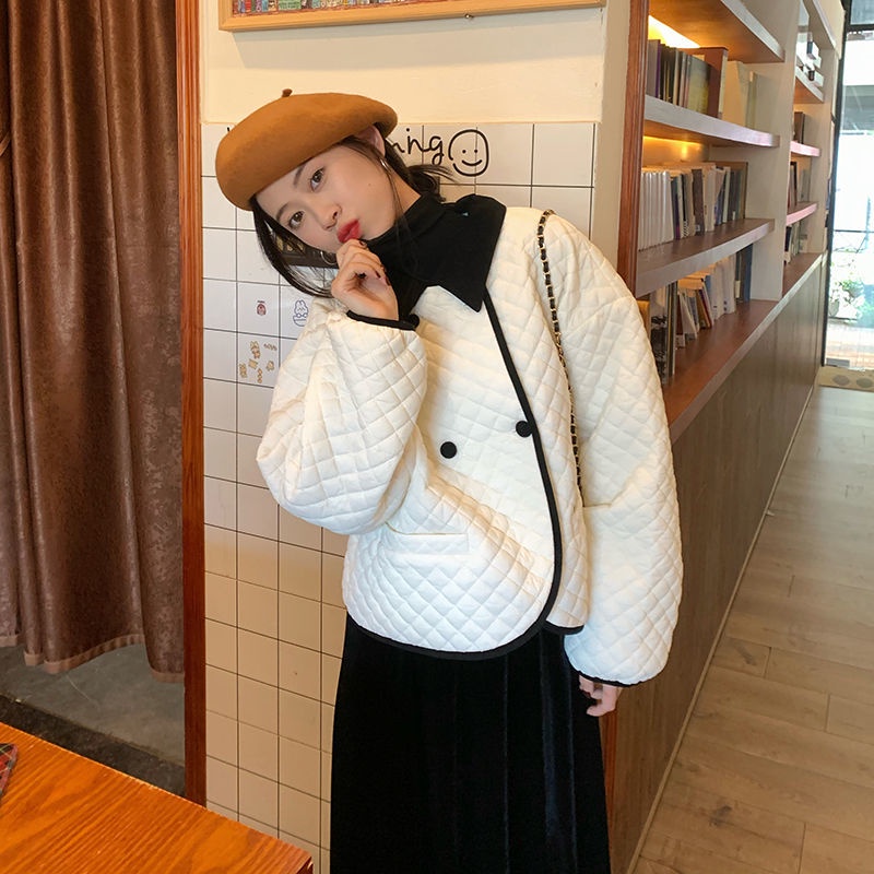 Áo khoác nữ tay dài họa tiết caro thời trang