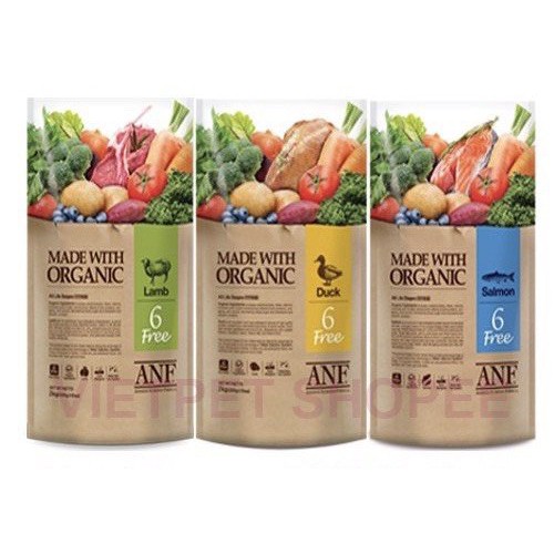 [2kg] ANF Natural 6Free Thức Ăn Hạt Hữu Cơ Cho Chó