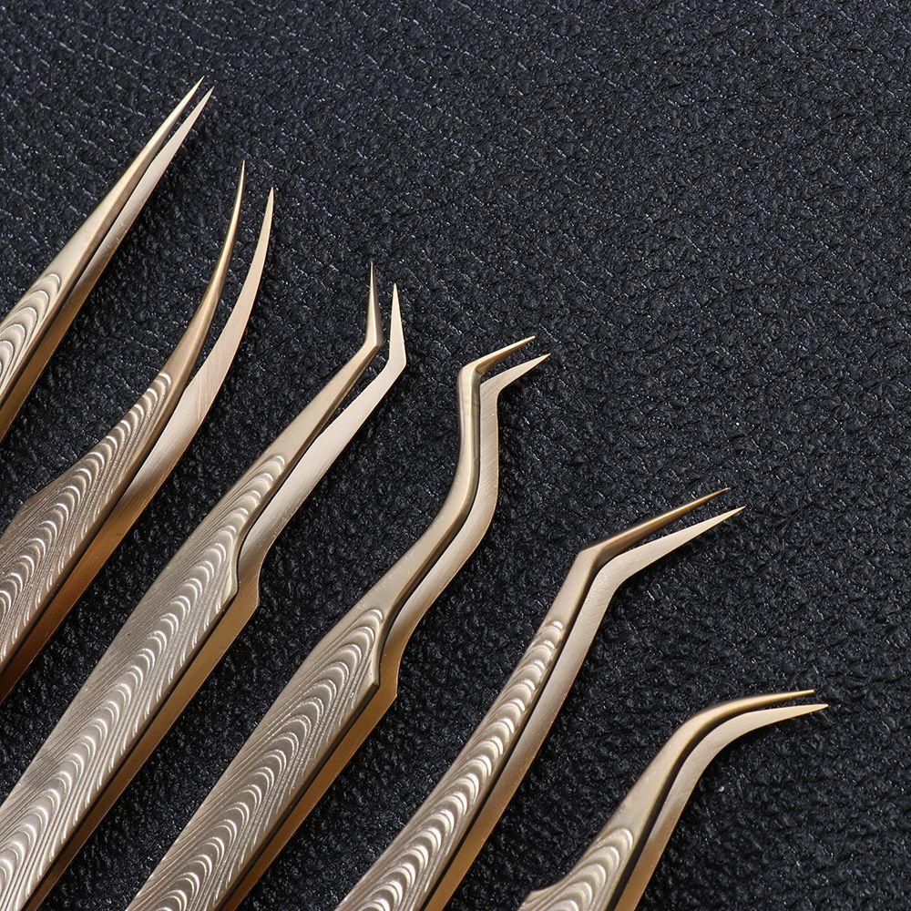 Nhíp Nối Mi Đầu Nhọn Thẳng / Cong Bằng Thép Không Gỉ Chất Lượng Cao