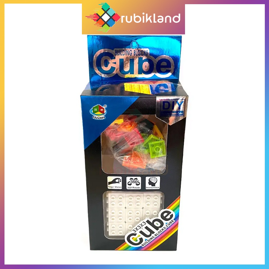 Rubik FanXin Block 3x3 DIY Rubic Biến Thể 3 Tầng Lego Lắp Ráp Đồ Chơi Trí Tuệ