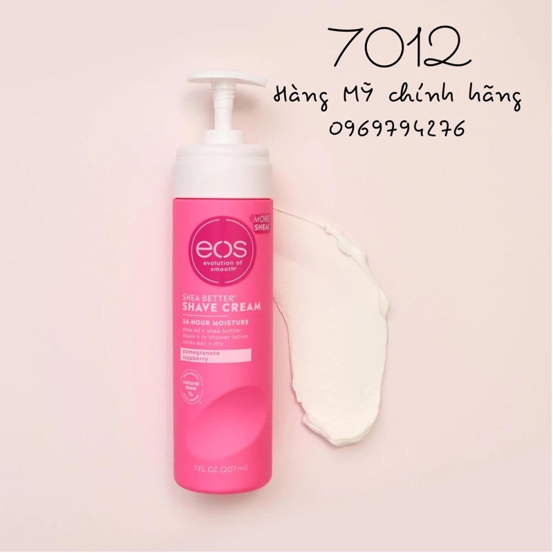 Kem cạo lông Eos Shave Cream Pomegranate Raspberry 207ml (hình thật shop chụp)
