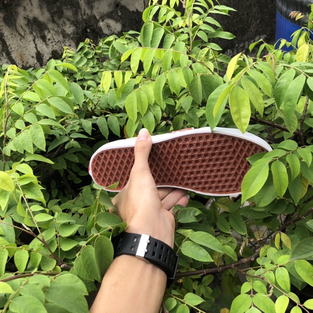 Giầy vans style36 trắng cam da thật lót trắng 1:1 ( full box + free ship )