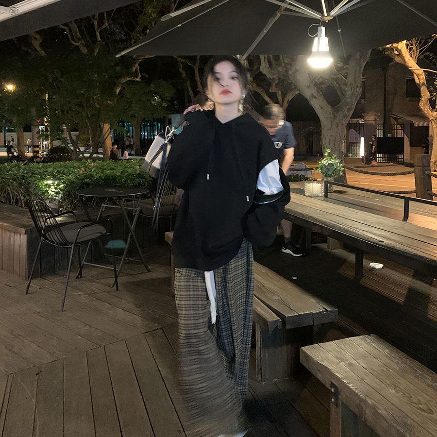 ﹉♂Quần Thể Thao Ống Rộng Lưng Cao Phối Dây Rút Màu Tương Phản Phong Cách Retro Hàng Mới Dễ Phối Đồ | BigBuy360 - bigbuy360.vn