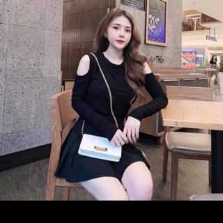 Áo thun dài tay khoét vai chất đẹp BY