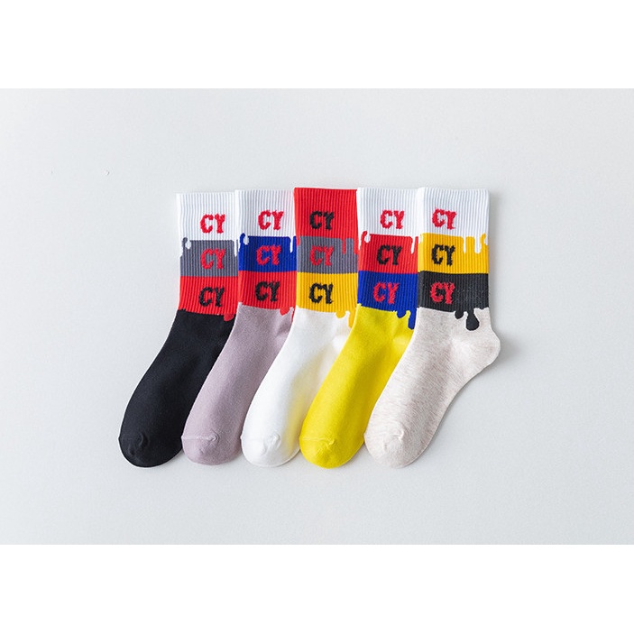 Vớ Tất cao cổ Nam Nữ chữ CY phong cách trẻ trung và năng động.