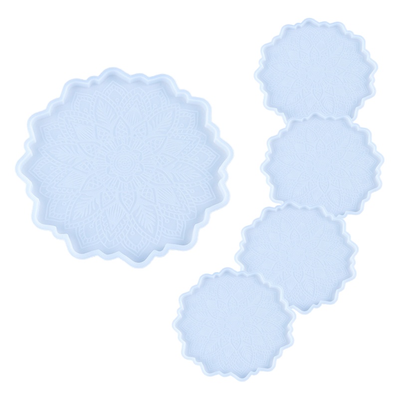 Khuôn Làm Đế Lót Ly Bằng Nhựa Resin Bóng Thủ Công DIY