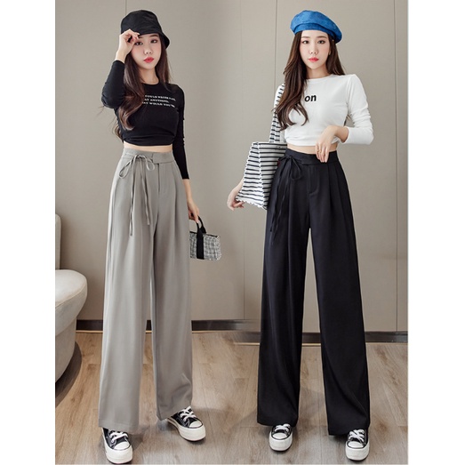 Quần ống rộng dây nơ mẫu mới cực sang