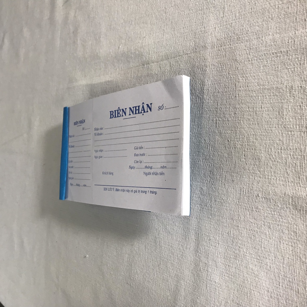 BIÊN NHẬN 1 LIÊN FO 9X10,5cm 50 TỜ