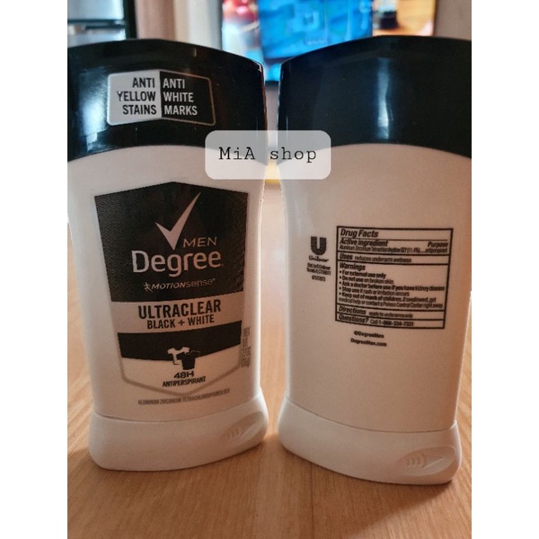 Lăn khử mùi Degree Men Ultraclear Black + White 76g