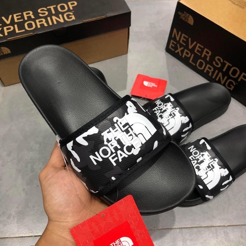 Dép quai ngang The North Face Base Camp Black Slide III màu đen | PiuPiu Authentic