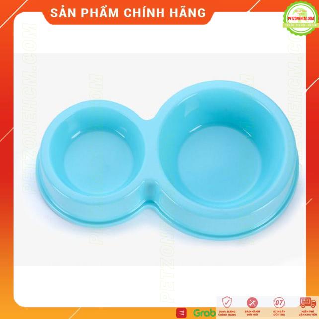 Chén ăn cho chó mèo  FREESHIP 70K  Bát ăn đôi to nhỏ vỏ nhựa chén inox | PetZoneHCM