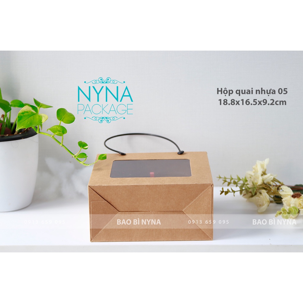 COMBO 20 Hộp quai nhựa 05 - 18.8x16.5x9.2cm. GIẤY CỰC DÀY