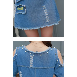 Đầm Xòe Denim Thời Trang Dành Cho Nữ