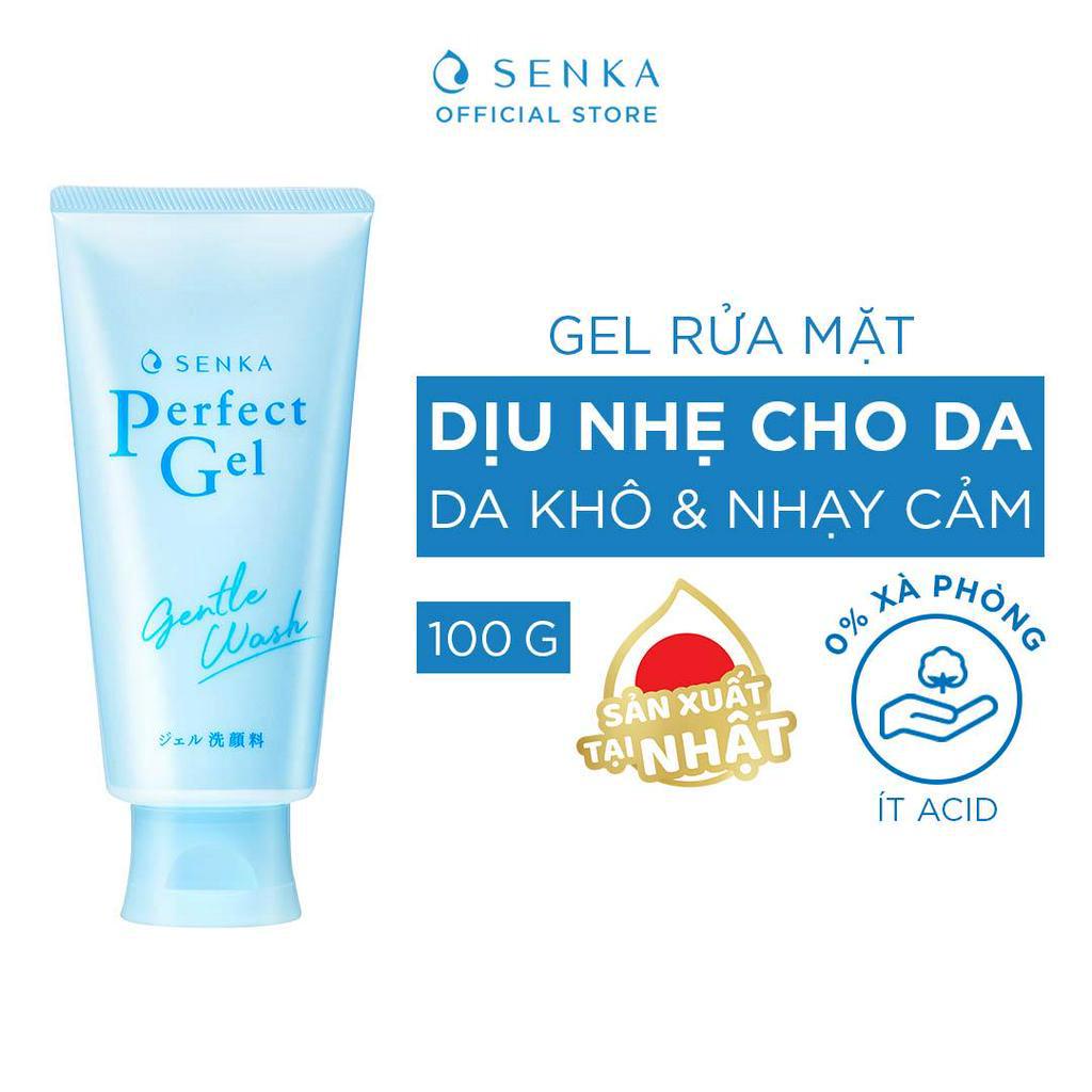 Gel rửa mặt dịu nhẹ Senka Perfect Gel Gentle Wash (100g)