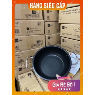 [Cực Bền] Nồi chống dính có nắp kính xinh xắn 20cm 3 đáy dày chính hãng Five Star