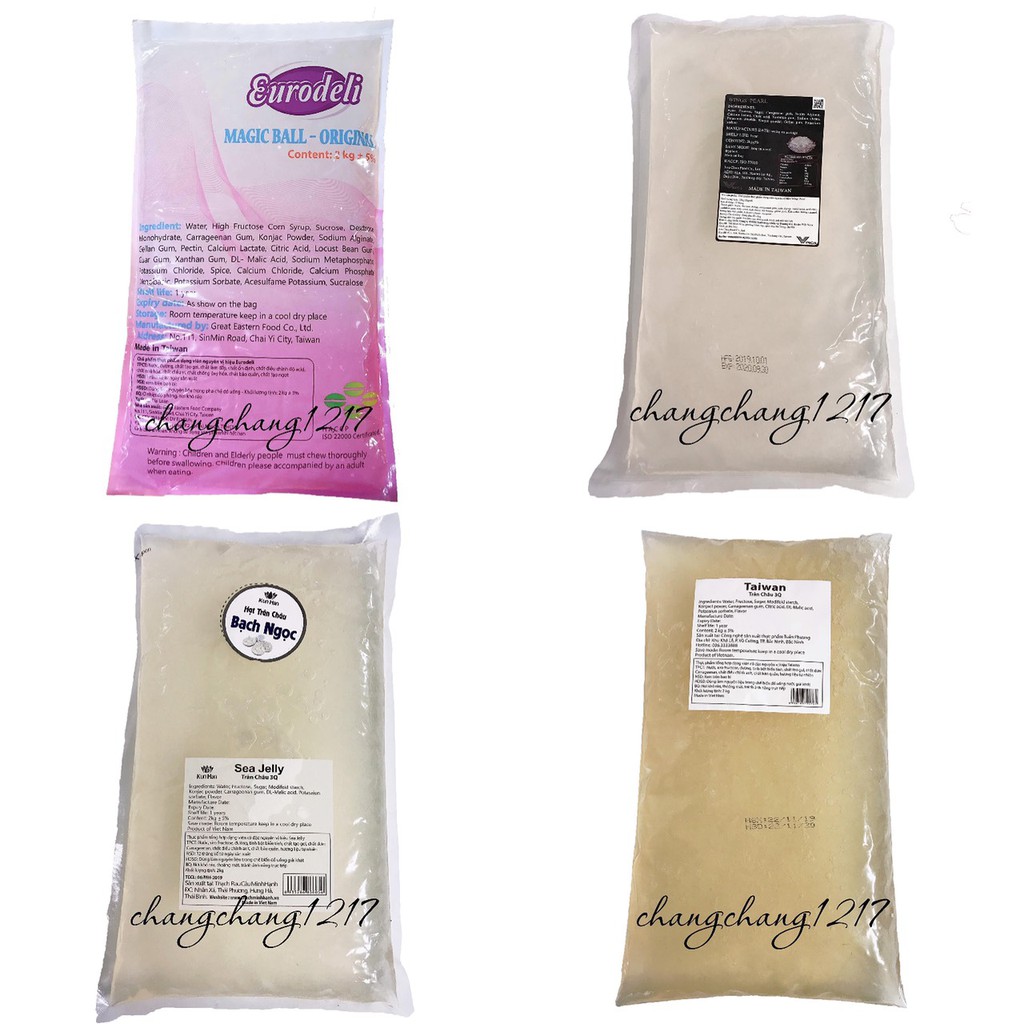 Thạch Ngọc Trai  Trắng 3Q Sea Bibi Eurodeli Wings Gói 2kg