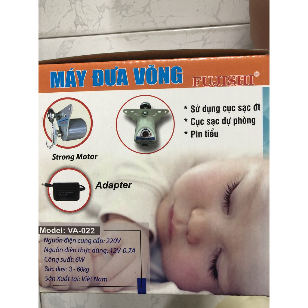 Máy Đưa Võng Cao Cấp Fujishi VA-022 Dùng Được Bằng Điện Hoặc Pin Sạc Dự Phòng