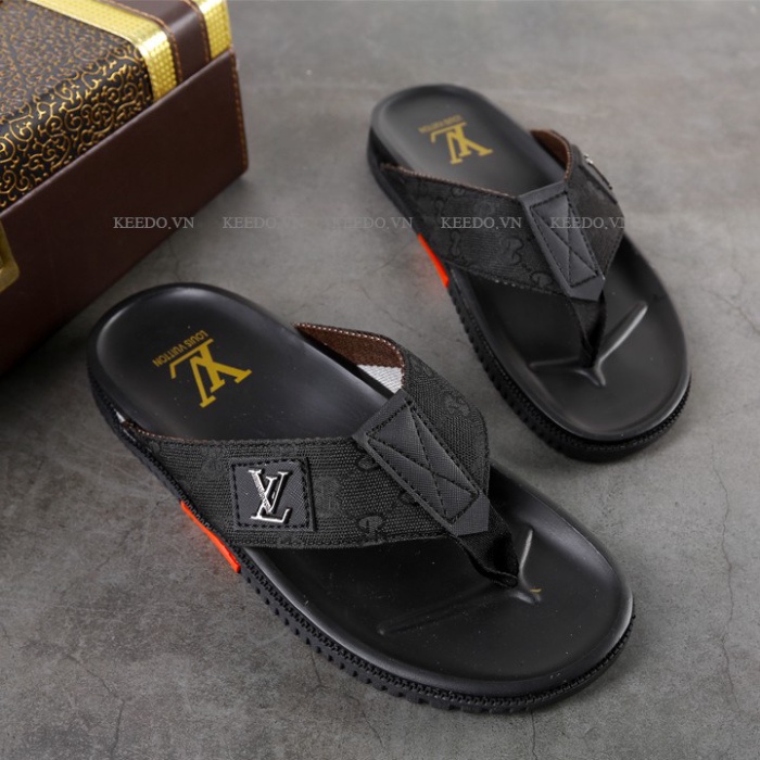 Dép kẹp nam LV cao cấp, dép nam lv siêu bền