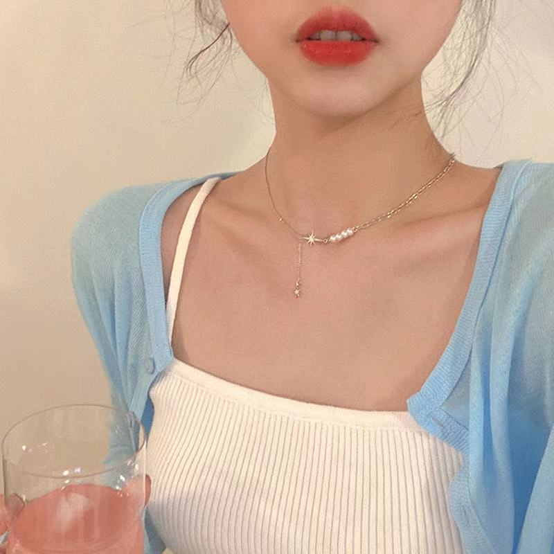 Vòng cổ QIHE JEWELRY đính ngọc trai giả sang trọng cho nữ