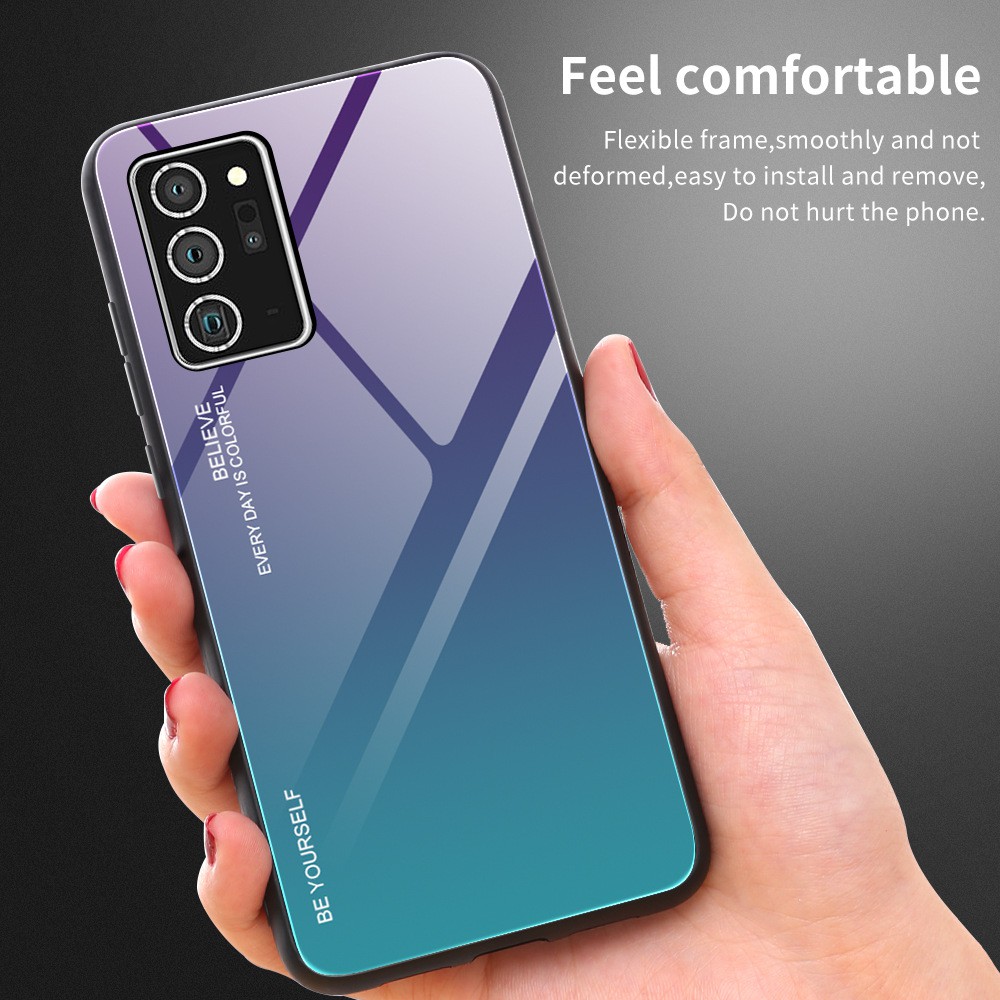 For Samsung Galaxy Note 20 Ultra Note20 20Ultra Gradient Color Phone Case Soft Tempered TPU Edge Protection