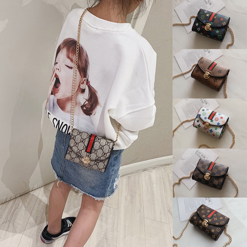 Túi Đeo Chéo Da Pu Đính Hoa Xinh Xắn Cho Bé Gái