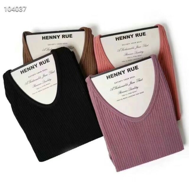 Bộ quần áo giữ nhiệt vải len tăm co giãn ôm sát cơ thể henny roe - TIN365
