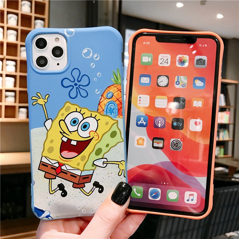 spongebob iphone 12 11 pro max case 12 mini se Ốp điện thoại in hình thời trang bằng TPU mềm cho Iphone 6(s)/6(s)+/7(+)/8(+)/X/Xr/Xs (max)