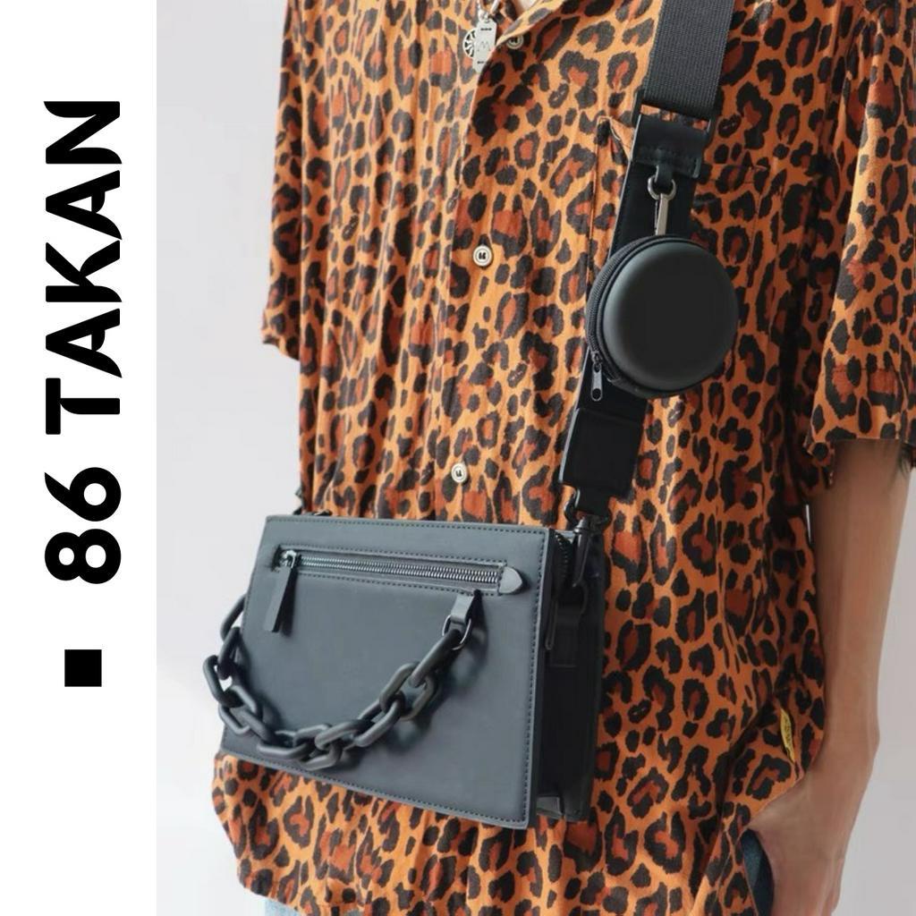 Túi đeo chéo nam nữ unisex dạng hộp vuông thời trang kèm ví tròn mini cá tính hàng cao cấp da pu chống nước TK10