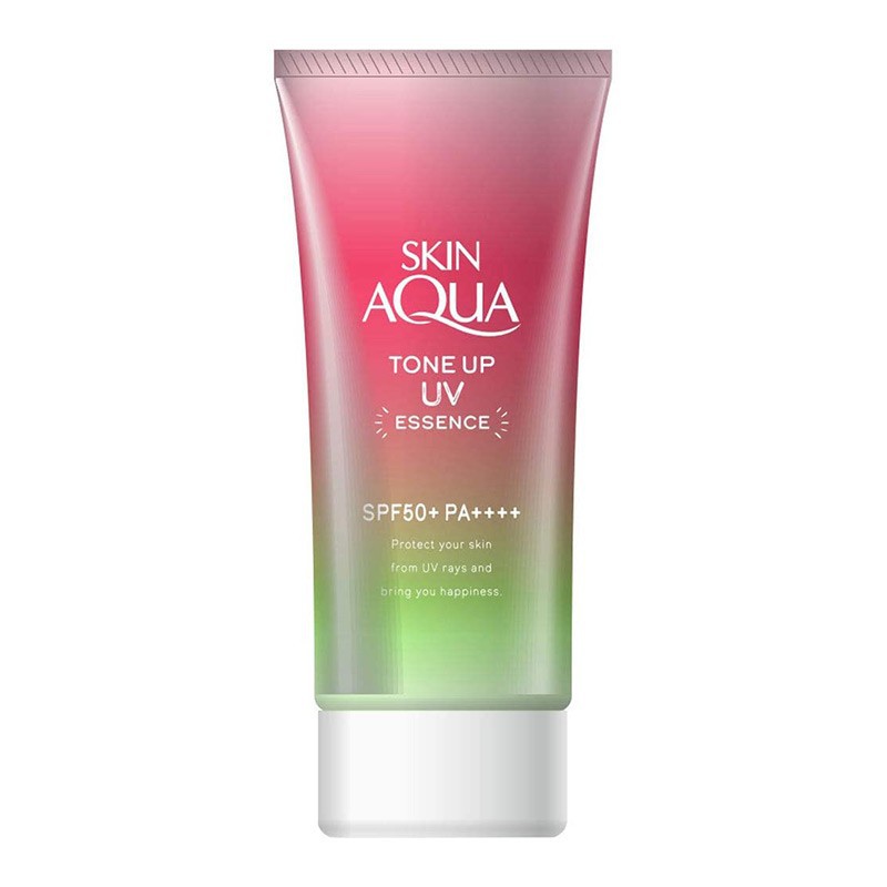 Tinh chất chống nắng nâng tông dành cho da khô/thường Sunplay Skin Aqua Tone Up UV Essence Happiness Aura (Rose)50g