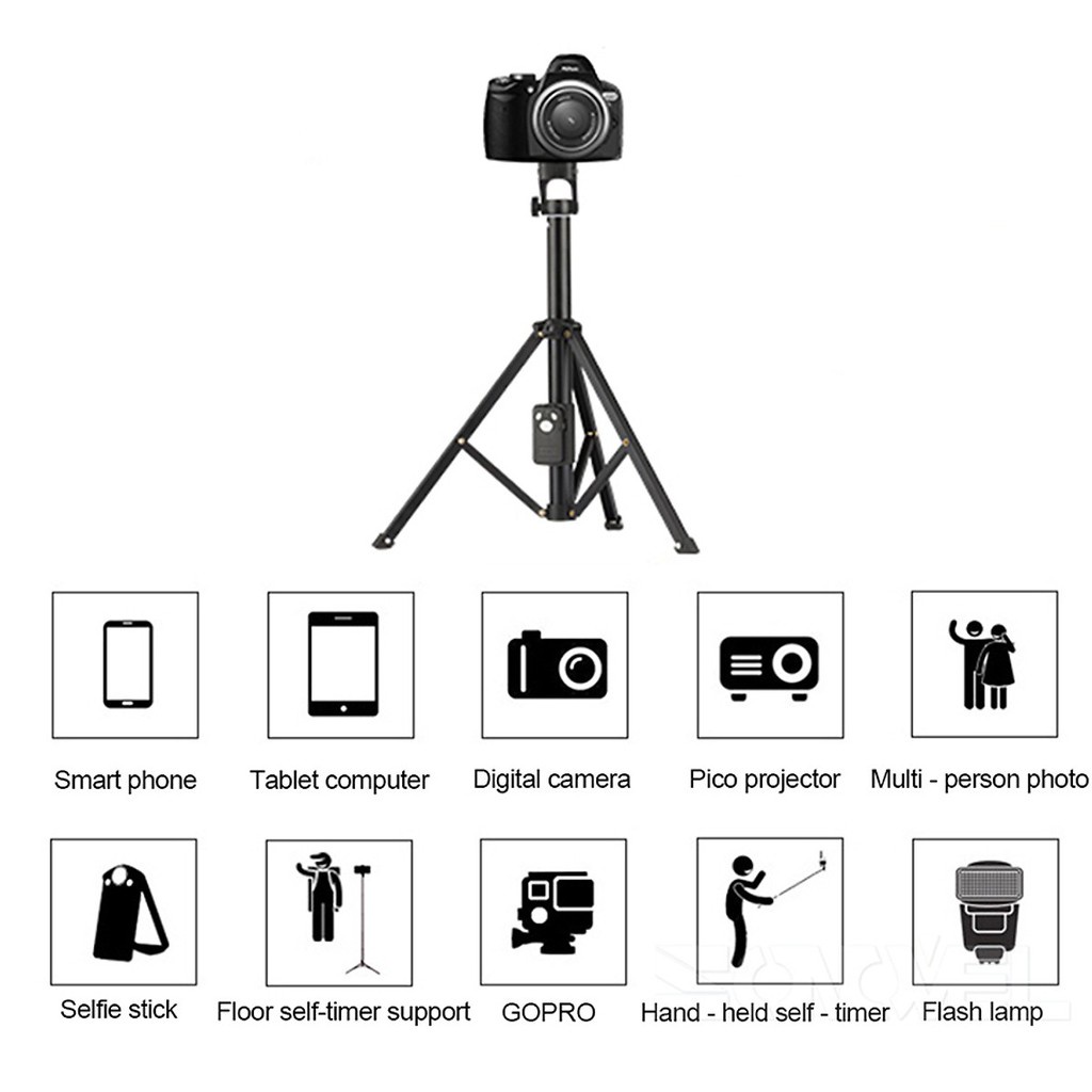 Gậy chụp ảnh 3 chân tripod Yunteng VCT 1688 chụp hình bluetooth quay video, livestream kèm túi đựng, đầu kẹp điện thoại