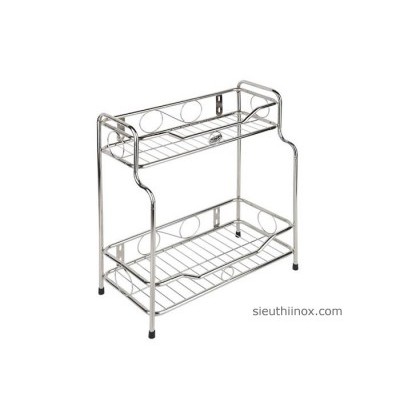 [Grab: hoả tốc 1h] Kệ Gia vị inox 2 tầng so le giá rẻ