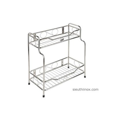 [Grab: hoả tốc 1h] Kệ Gia vị inox 2 tầng so le giá rẻ