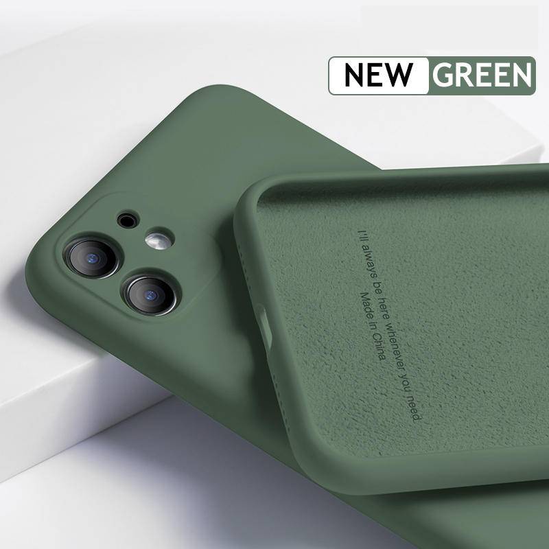 Ốp Điện Thoại Silicon Mềm Màu Trơn Bảo Vệ Camera Cho iPhone 11 12 13 Pro Max X XS Max XR