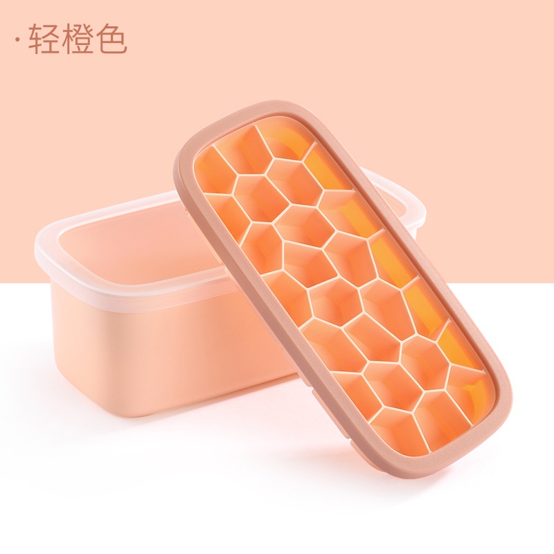 Set khay làm đá viên tổ ong có hộp đựng TAILI hai lớp/ ba lớp silicone vui nhộn cho bé (Có bán lẻ khay làm đá viên)