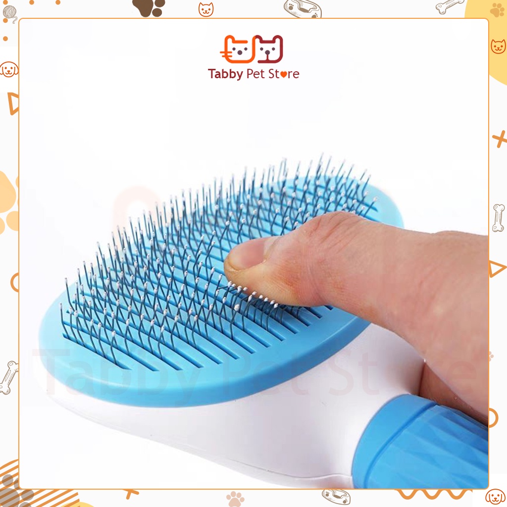 Lược chải lông cho chó mèo thú cưng có nút bấm chính hãng Tabby pet Store