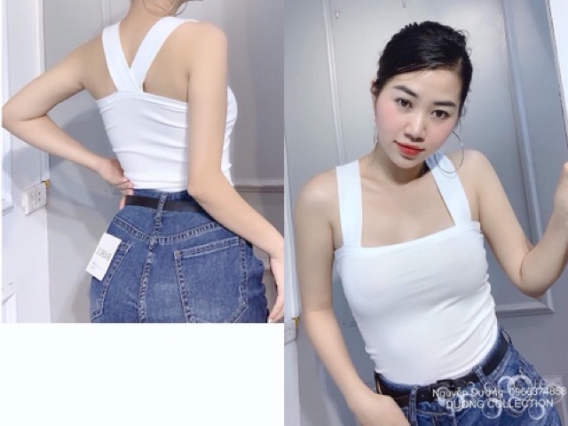 Áo hai dây bản to đan chéo siêu hot(#351)